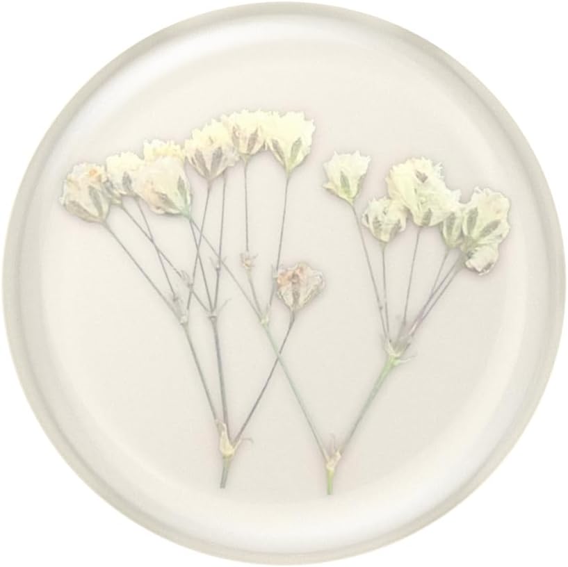 PopSockets: Phone Grip with Expanding Kickstand, Adhesive Grip - Pressed Flower Baby's Breath