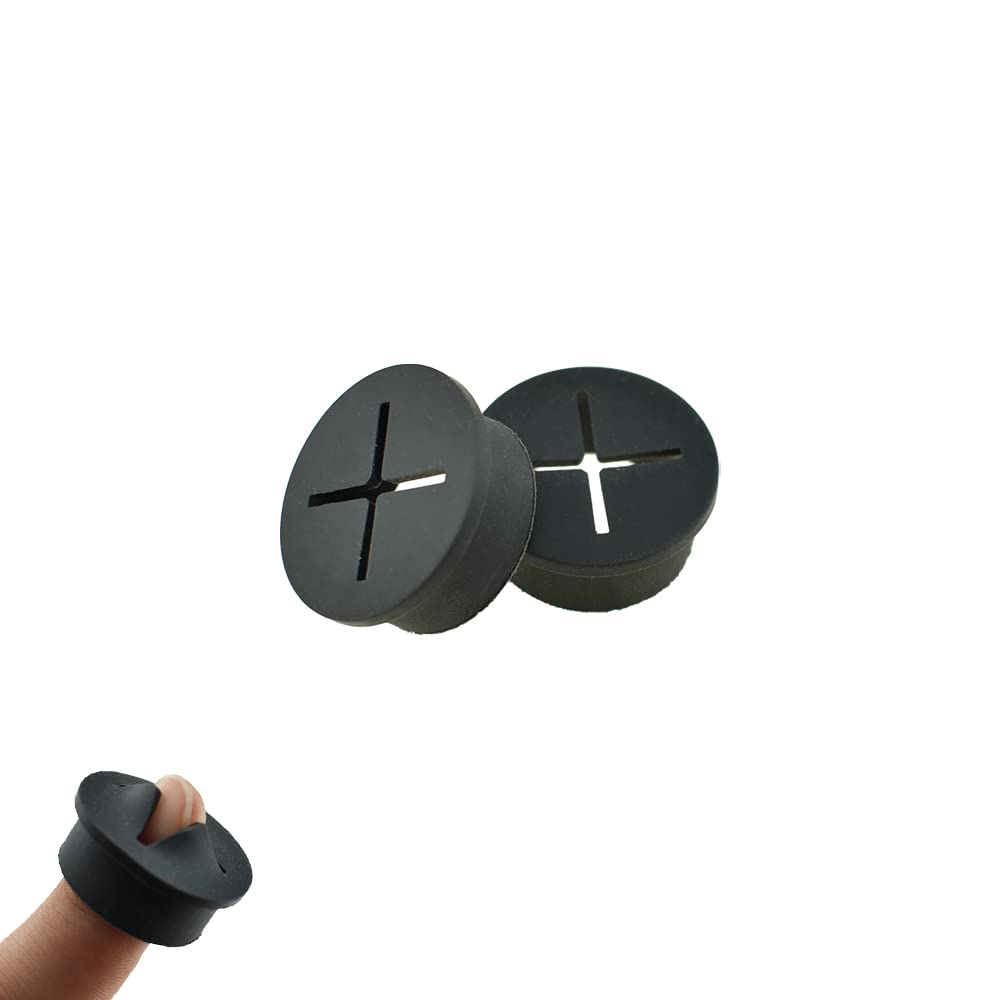 HAHIYO 4Pcs 1Inch/25mm Black Flexible Rubber Desk Grommet Wire Grommet Cable Management Cord Hole Cover Desk Wire Hole Insert Wire Organizer for Computer Office Home School Equipment Systems