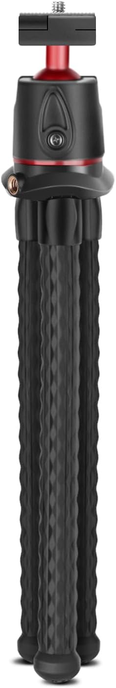 NEEWER Camera Tripod with Remote, Mini Flexible Vlog Phone Tripod Stand with Action Camera Mount Adapter, Hidden Phone Holder & Cold Shoe Compatible with iPhone Hero13 12 11 10 9, Max Load 4.4lb, TP34