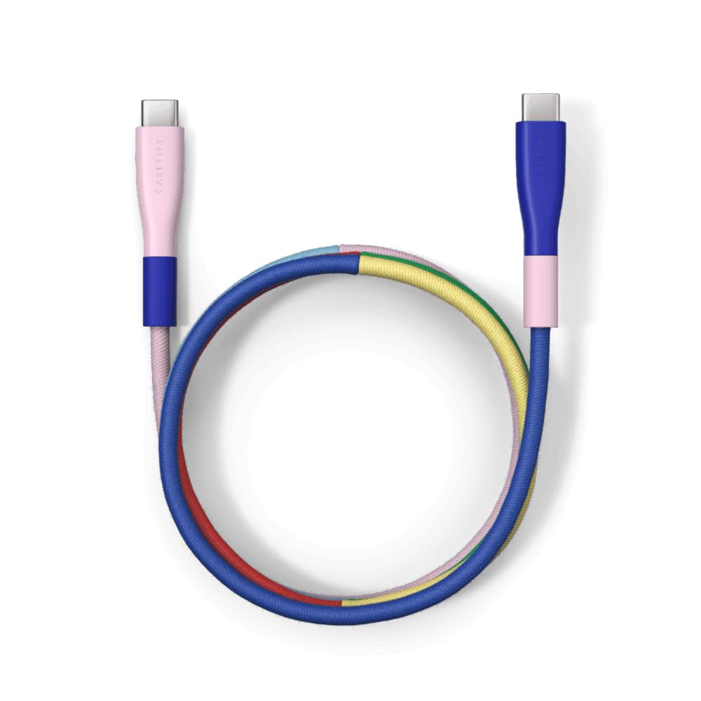 CASETiFY Powerthru USB-C to USB-C Cable (1m/3.3ft) - pop-Block