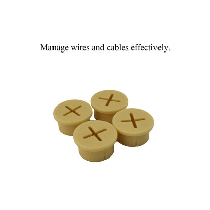 HAHIYO 4Pcs 0.8Inch/20mm Yellow Flexible Rubber Desk Grommet Wire Grommet Cable Management Cord Hole Cover Desk Wire Hole Insert Wire Organizer for Computer Office Home School Equipment Systems