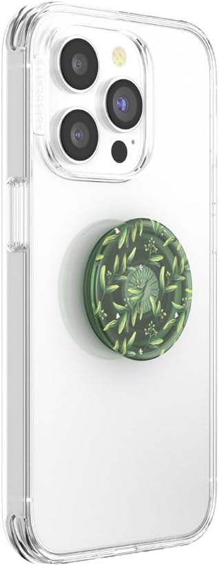PopSockets Plant-Based Phone Grip with Expanding Kickstand, Adhesive Grip, Eco-Friendly - Translucent Olive