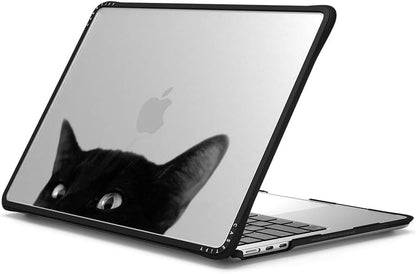 CASETiFY Impact MacBook Air 13.6" (M2-M4) Case [Cushioned Impact Corners/Scratch-Resistant/Anti-Slip Grip] - CAT - Clear Black