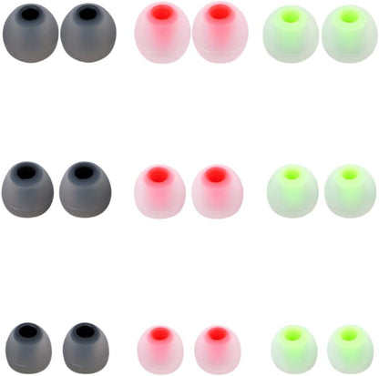 Silicone Earbud Tips Earbuds Replacement Ear Tips Gels Bud for Popular in-Ear Headphones Other Inner Hole from 3.8mm - 5.1mm Earphones 9 Pairs S/M/L