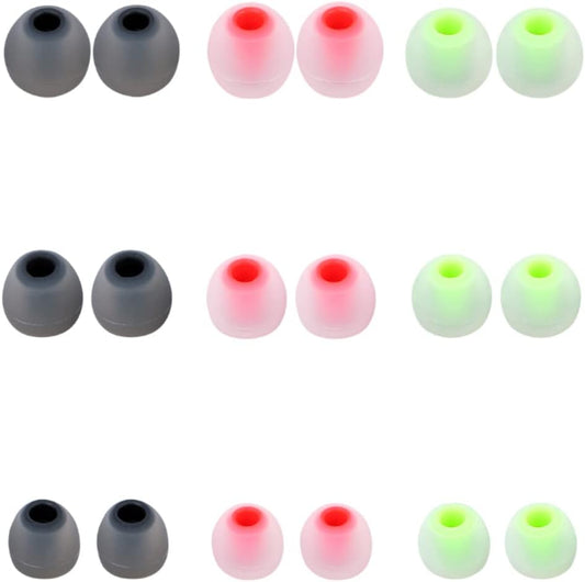 Silicone Earbud Tips Earbuds Replacement Ear Tips Gels Bud for Popular in-Ear Headphones Other Inner Hole from 3.8mm - 5.1mm Earphones 9 Pairs S/M/L