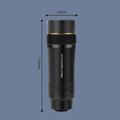 Andoer 300MM Phone Telephoto Lens for Smarphone Zoom Lens 10X with Universal Lens Clip Cleaning Cloth Storage Bag for Hiking Camping Wildlife Observation Moon Sports Game Concert Watching