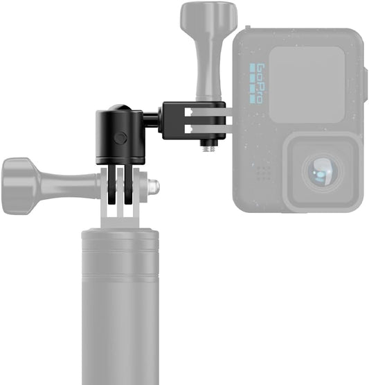 Aluminum 360 Degree Rotation Camera Mount, Metal Bracket Adapter Compatible with GoPro Hero 13/12/11/10/9/8/7, DJI Action 5Pro/4/3, Sony and Other Action Cameras (Adjustable Adapter Mount)