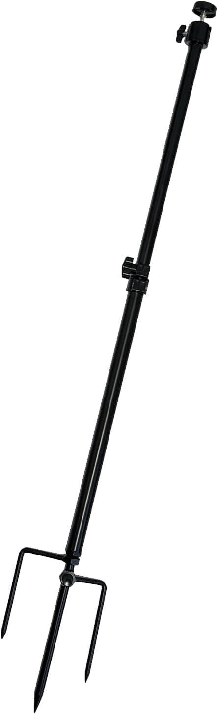 Trail Camera Mount,Height Adjustable (15.7"-28.3") & 360° Rotating Stake,Dual-Mode Base for Soft/Hard Ground Post,Game Cam Stand with 1/4"-20 Thread, Metal pole for Solar Panels,Hunting,Wildlife