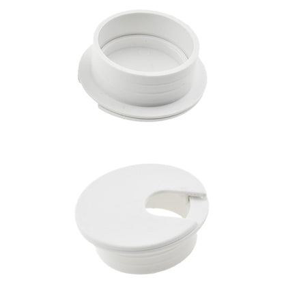 HAHIYO 2Pcs 1.38Inch/35mm White ABS Plastic U-Shaped Desk Grommet Wire Grommet Cable Management Cord Hole Cover Desk Wire Hole Insert Wire Organizer for Computer Office Home School Equipment Systems