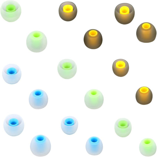 Earbuds Replacement Tips Silicone Earbud Tips Ear Gels Fit for Inner Hole from 3.8mm - 5.1mm Earphones 9 Pairs S/M/L