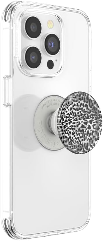 PopSockets Plant-Based Phone Grip with Expanding Kickstand, Adhesive Grip, Eco-Friendly - Black Leopard