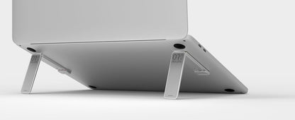 Aulumu G07 Pop Up Leg Stand | Super Portable Cooling Laptop Stand | Ergonomic Laptop Riser Lift for Desk for MacBook, All Laptops, Tablets, 8-20'', Silver