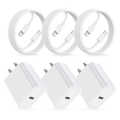for iPhone Charger Fast Charging, 3Pack USB C Charger Block with USB C to Lightning Cable Cord, Type C Fast Charging Block Compatible with iPhone 14 Pro Max/14 Plus/13/13 Mini/12/11/XS Max/XR/X/8/7/SE