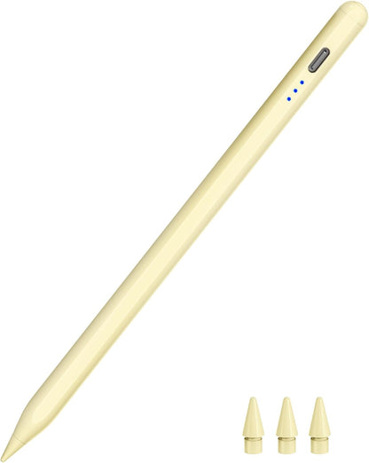 Pen for iPad 2018-2025, HATOKU 15 Mins Fast Charging Pencil 1st Gen with Tilt & Palm Rejection Compatible with iPad Air 3/4/5/M2/M3, iPad mini 5/6, iPad 6/7/8/9/10/11, iPad Pro 11"/12.9"/M4 (Yellow)