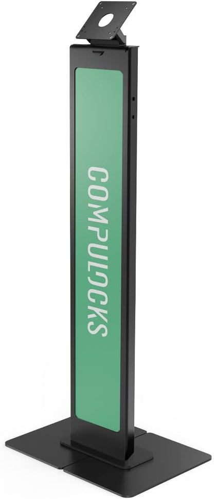 Compulocks Brandable VESA Floor Stand – Freestanding Secure Display Stand for tablets and ipad Up to 32 inch, Ideal for Retail, Exhibitions, and Events – Black