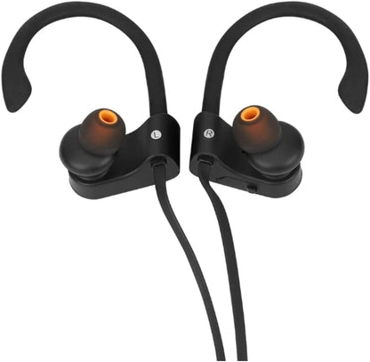 Earbuds Replacement Tips Silicone Earbud Tips Ear Gels Fit for Inner Hole from 3.8mm - 5.1mm Earphones 9 Pairs S/M/L Black-Orange