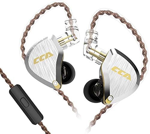 CCA C12 in Ear Monitor Headphones 5BA 1DD Hybrid HiFi IEM Earphones Noise Isolating Stereo Wired Earbuds for Musicians Audiophile Singers DJ