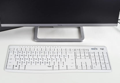 (2PCS Pack) English Keyboard Stickers, Universal Keyboard Replacement Letters English White Background with Black Lettering for Laptops Computer, Matte Keyboard Alphabet Stickers -White