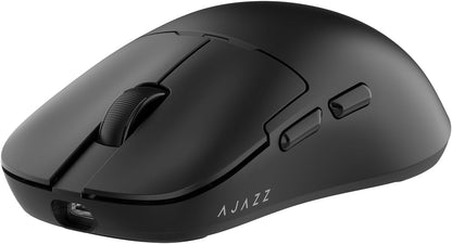 AJ159P MC Triple Mode (2.4G/Wired/Bluetooth 5.2) Gaming Mouse, 12000 DPI, 56g Ultra-Light, Magnetic RGB Charging Dock, Programmable 6 Buttons, Ergonomic Design for Computer Laptop PC, Black
