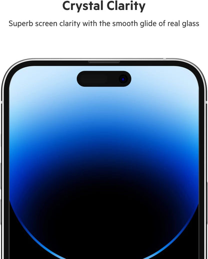 Belkin UltraGlass iPhone 14 Pro Max Screen Protector - Easy Application with Installation Guide Tray - Tempered Glass Screen Protector Compatible with iPhone 14 Pro Max Cases - 9H Hardness Tested