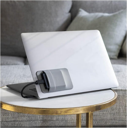 Slipdrive - Portable Hard Drive Sleeve for Laptop - SSD Solid State Drive - Reusable Adhesive - 5” x 3.2” Stick on External Hard Drive Carrying Case - Travel Pocket Pouch (Small, Gray)