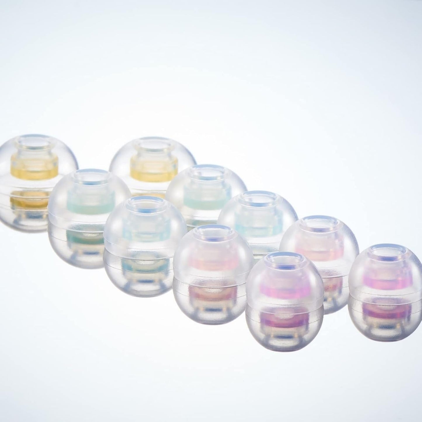 SpinFit CP1025- L/ML- Medical Grade Silicone Patented Ear Tips, Secure Fit and Supreme Comfort Fits MTW3, Galaxy Buds 2, Soundcore Space A40 & More (2 Pairs) (for Nozzle Diameter from 4-5.5mm)