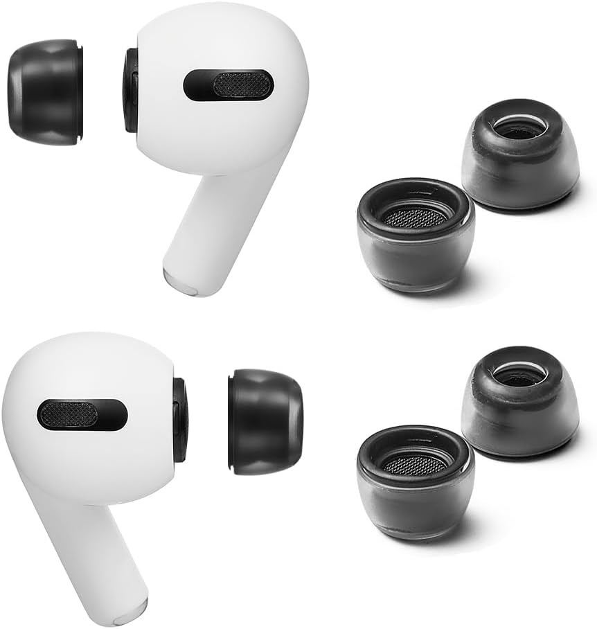 AZLA Crystal for Airpods Pro 1st & 2nd Gen (2-Pair, SS) – Airpod Pro Ear Tip Replacement – Airpod Pro Tips with Premium Silicone