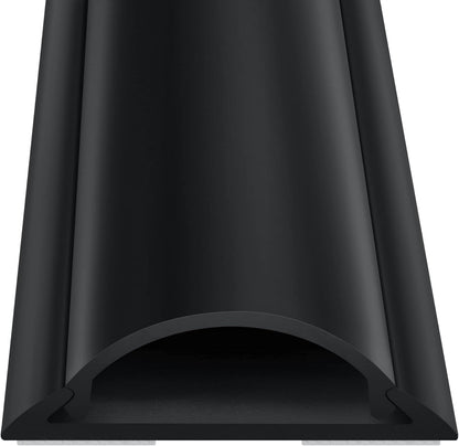 ZhiYo Cord Hider Floor 68in(4xL17in), Rigid PVC Floor Cord Cover, Hard PVC Floor Wire Cover, Floor Cable Cover for Cable Management Floor, Cable Floor Cover Black, Cord Cavity - 1in W x 0.35in H