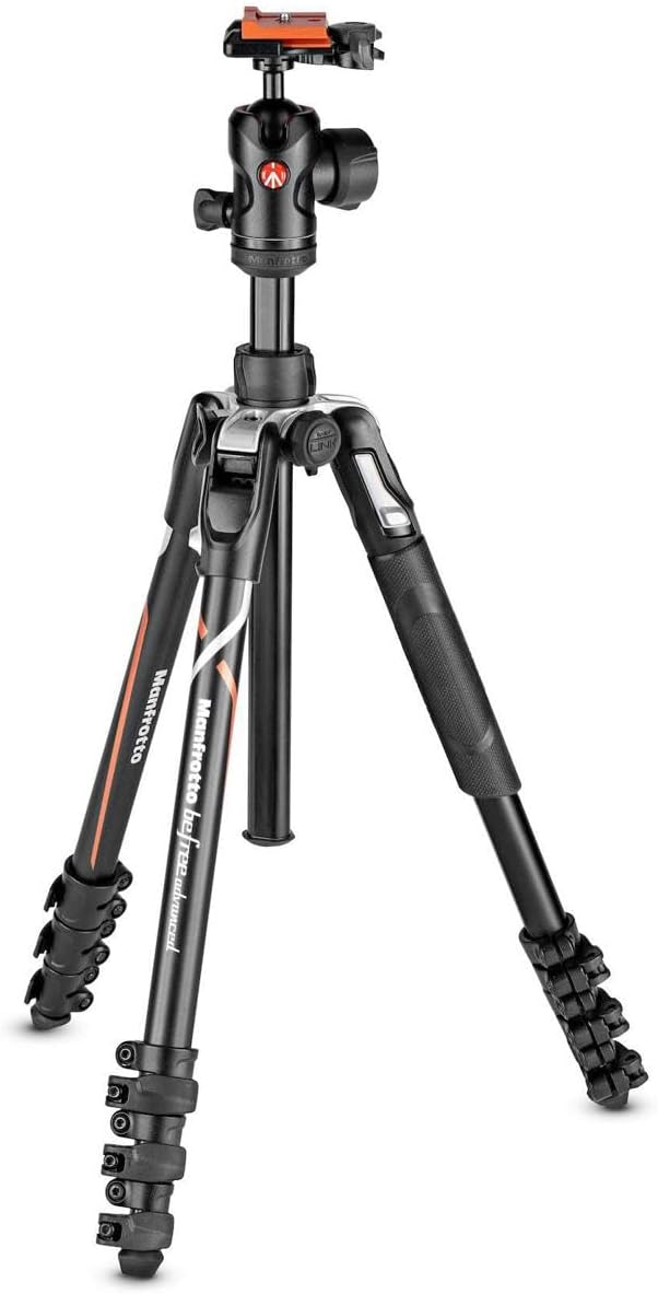 Manfrotto Befree Advanced Camera Tripod Kit Compatible with Sony Alpha7 and Alpha9 Cameras, Tripod Travel Kit with Ball Head and Lever Closure, Aluminium Tripod for Camera Accessories, DSLR,Mirrorless