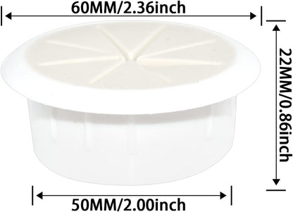 Aifeier ET 2 Inch (50mm) Flexible Desk Grommets Wire Cord Hole Cover Cable Organizer for Desktop Equipment Wiring Management and Protection