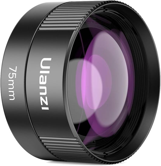 ULANZI CL-003 Phone Macro Lens, HD 75mm Phone Camera Lens for 17mm Thread, Compatible with iPhone Samsung Smartphone Cage Case with 17mm Adapter