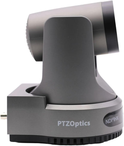 PTZOptics Move 4K 20x Auto-Tracking PTZ Camera with Built-In Tally Light, 3D Noise Reduction, and Advanced White Balance Modes (Gray)