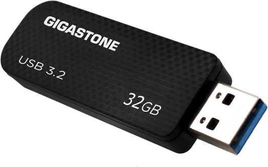 GIGASTONE 32GB Flash Drive (5 Pack) Z30 USB 3.2 Gen 1, 80MB/s Ultra Fast, Keychain Loop, Carbon Fiber Style, Push-Pull Design, Data Storage, Backup for PC/Mac/TV/Car, USB 2.0/3.0/3.1 Compatible