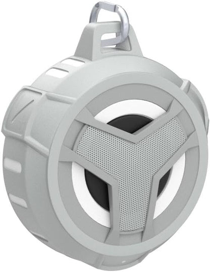 EBODA Shower Bluetooth Speaker, IPX7 Waterproof Portable Floating Speakers with Loud HD Sound, True Wireless Stereo Speaker with LED Light, 24H Play for Shower Pool Beach, Gifts for Men, Women - Gray