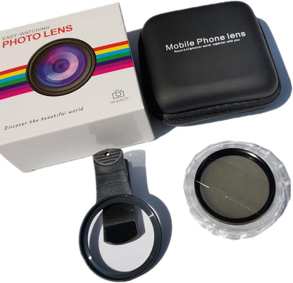 EMVANV 52mm Clip-on CPL Phone Camera Lens Filter, Phone Lens Filter Kit, Universal CPL Filter Compatible with iPhoneSamsung/Android Smartphones(Size:52mm)