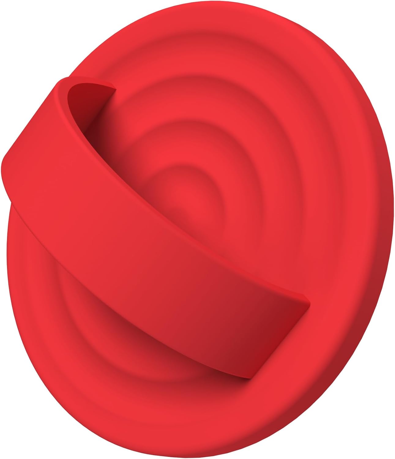 Magnetic Phone Ring Grip Holder, Silicone Finger Loop Grip, Compatible with MasSafe, Back of Phone for iPhone Pro Max/Plus/16/15/15/14/13/12 Series, Red