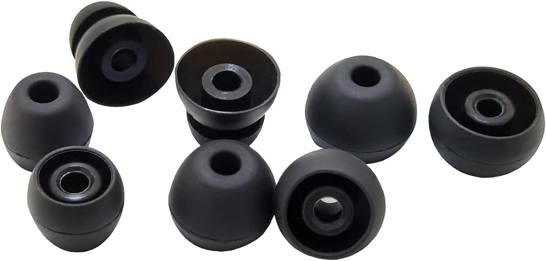Silicone Earbuds Tips for Powerbeats Pro & 2/3 Replacement Eartips 8 Pairs L/M/S Double Flange Rubber Ear Tips