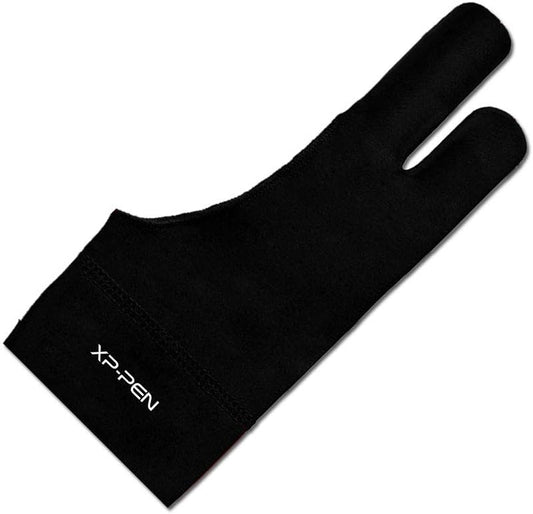 XPPen Professional Artist Glove 2-Fingers Glove for Graphics Drawing Tablet Graphic Monitor Suitable for Right Hand and Left Hand (Size S) Black