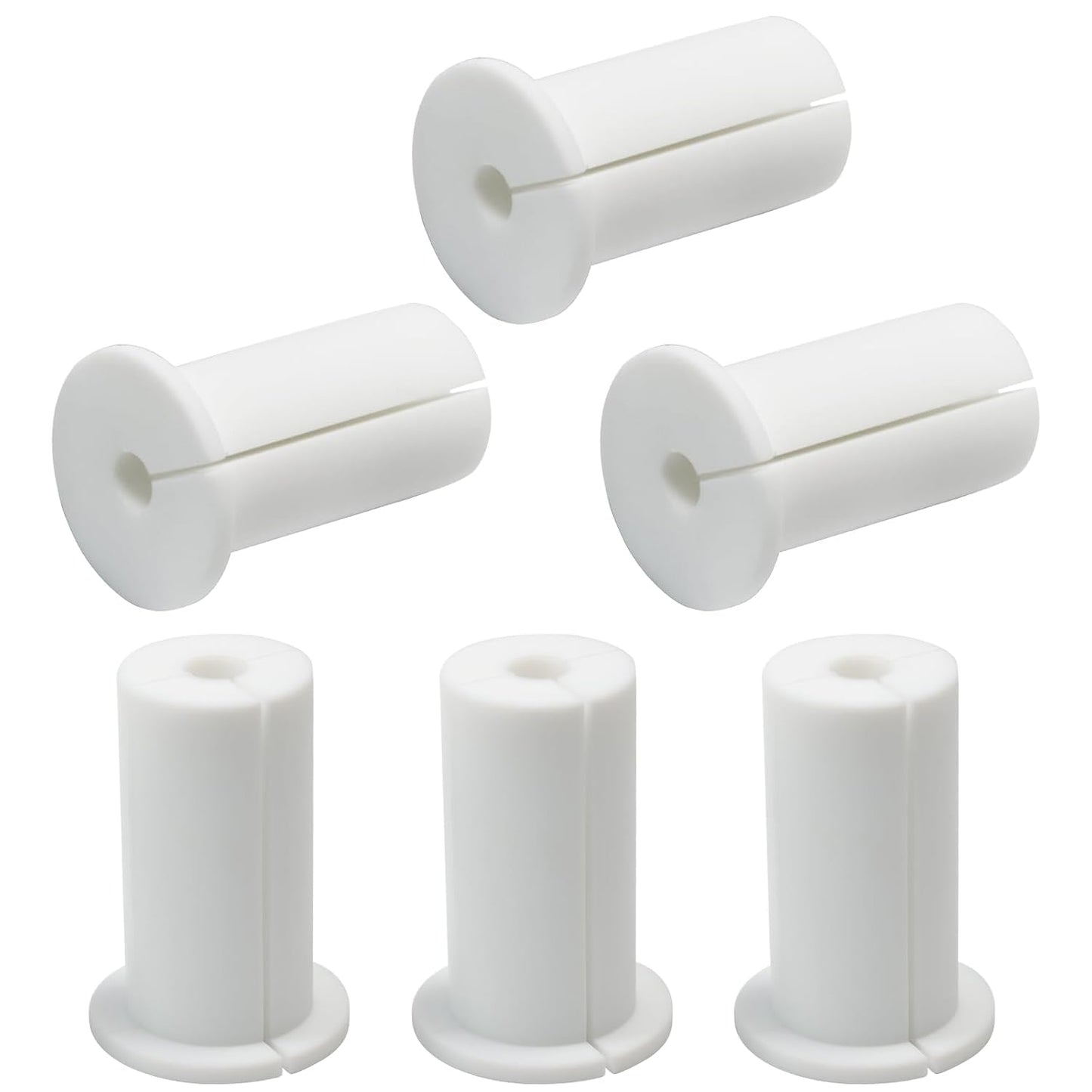 6pc Starlink Cable Grommet 1" Silicone Waterproof Wall Hole Pass Through Split Cable Bushings for TV Wire Ethernet Cord, Starlink Cable Routing Kit Accessories, 52.5mm/2.07" Ht, White