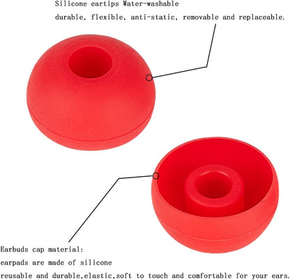 Silicone Earbud Replacement Tips Earbuds Eargels Earpads Compatible with Powerbeats 1/2/3 Wireless Beats by Dre Headphones,4 Pairs Earbud Tips