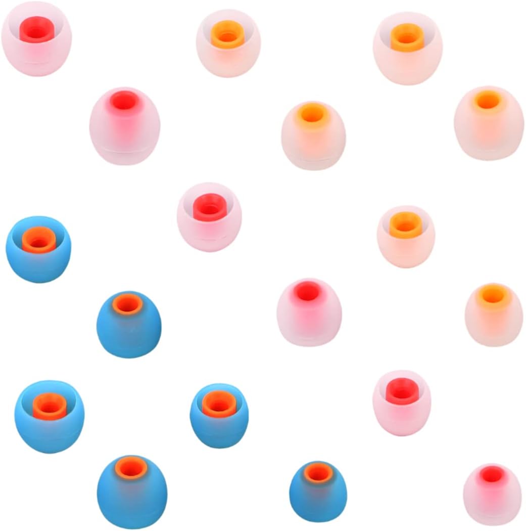 Earbuds Replacement Tips Silicone Earbud Tips Ear Gels Fit for Inner Hole from 3.8mm - 5.1mm Earphones 9 Pairs S/M/L
