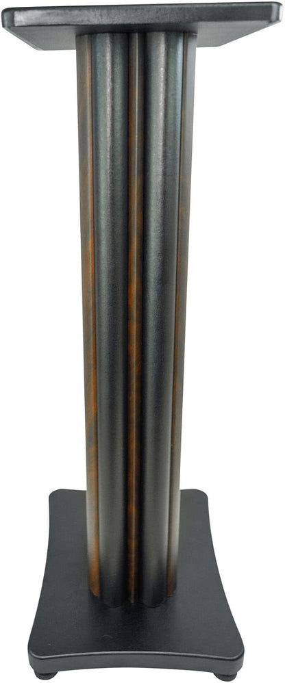Rockville SS28D Premium 28" Dark Wood Speaker Stands, Solid MDF, Dual Top Plates, 100Lb Capacity, Stable Base for Home Theater & Hi-Fi Audio