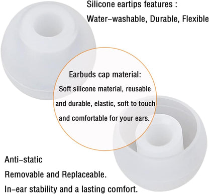 Silicone Ear Tips Replacement Earbud Tips for In-Ear Headphones (Inner Hole 3.8mm-5.5mm) 18 Pairs S M L