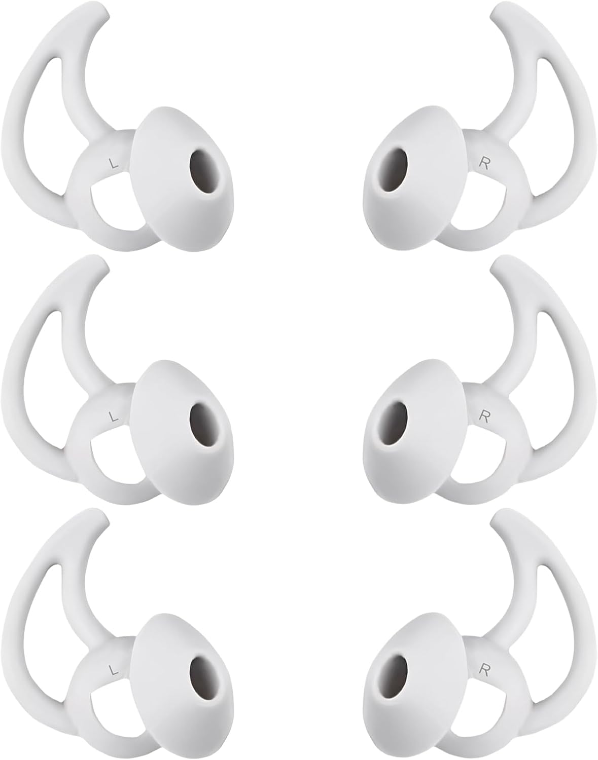 Silicone Ear Tips Replacement Earbud Tips Compatible with Bose Quietcomfort and Sport Headphone Ear Bud Tips Earbud Covers Large 3 Pairs