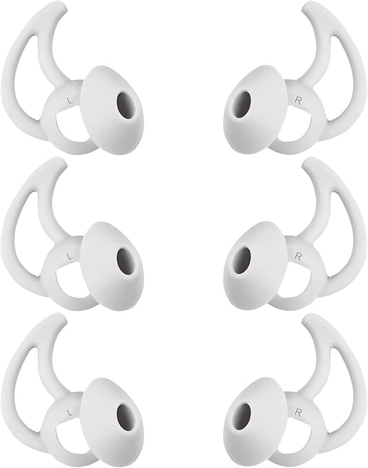 Silicone Ear Tips Replacement Earbud Tips Compatible with Bose Quietcomfort and Sport Headphone Ear Bud Tips Earbud Covers Large 3 Pairs