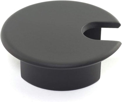 HJ Garden 1pc 1-3/8 inch (35mm) Desk Wire Cord Cable Grommets Hole Cover for Office PC Desk Cable Cord Organizer Zinc Alloy Cover Black