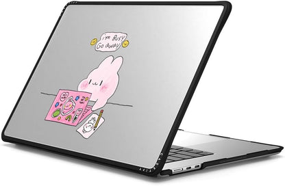 CASETiFY Impact MacBook Air 15" (M2-M4) Case [Cushioned Impact Corners/Scratch-Resistant/Anti-Slip Grip] - I'm Busy - Clear Black