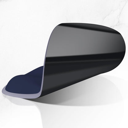 ITNRSIIET Ergonomic Mouse Pad with Wider Memory Foam Wrist Rest +17% - Curved Cushion Reduces Pressure 20%, Pain Relief, Non-Slip, Smooth, Cute Colors, 9.85 x 9 in, Gray Blue Gradient