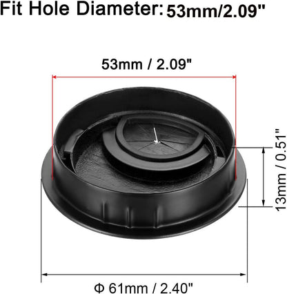 uxcell Cable Hole Cover, 2.1Inch/53.5mm Zinc Alloy Desk Wire Cord Cable Grommets Hole Cover for Office PC Desk Cable Cord Organizer, 4 Pcs Black