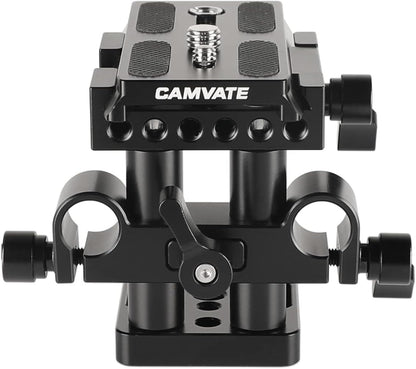 CAMVATE Quick Release Mount Base QR Plate for Manfrotto 501/504/ 577 Tripod Standard Accessory(Black) - 1437
